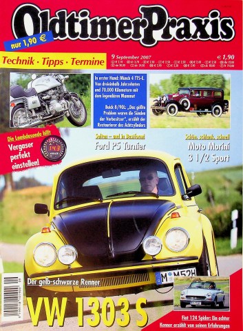 Deckblatt Oldtimer Praxis (09/2007)